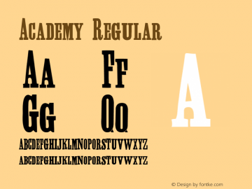 Academy 001.000 Font Sample