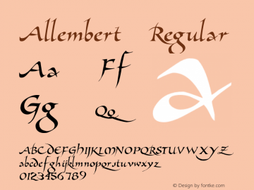 Allembert 001.000 Font Sample