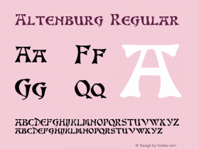 Altenburg 001.001 Font Sample