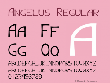 Angelus 001.000 Font Sample