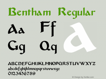 Bentham 001.000 Font Sample