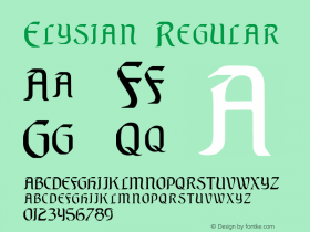 Elysian 001.000 Font Sample