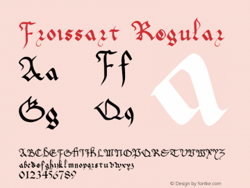 Froissart 001.000 Font Sample