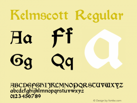Kelmscott 001.000 Font Sample