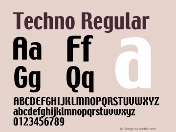 Techno 3.1.2b8 Font Sample