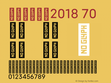 Mitype2018 70 Version 2.000;PS 002.000;hotconv 1.0.88;makeotf.lib2.5.64775图片样张