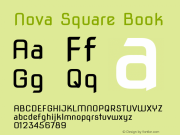 Nova Square Version 2.000 Font Sample