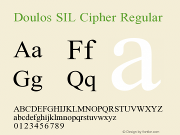 Doulos SIL Cipher Version 0.220 Font Sample