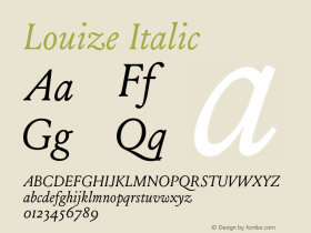 Louize-Italic Version 001.000图片样张