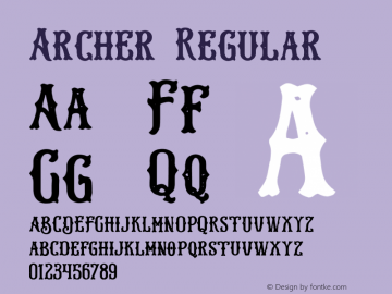 Archer  Font Sample