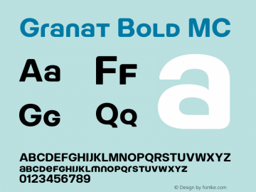Granat-BoldMC Version 1.000图片样张