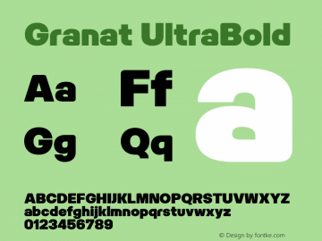 Granat-UltraBold Version 001.000图片样张