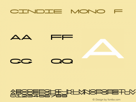 Cindie Mono F Version 1.000;PS 002.000;hotconv 1.0.70;makeotf.lib2.5.58329图片样张
