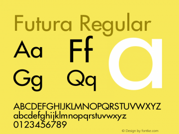 Futura Macromedia Fontographer 4.1.5 28/4/01 Font Sample