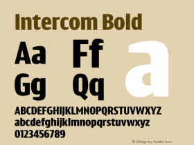 Intercom Bold Version 1.0 Font Sample