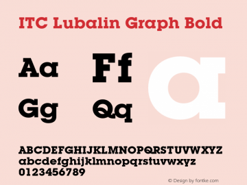 LubalinGraphITCbyBT-Bold 2.0-1.0 Font Sample