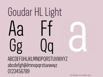 GoudarHL-Light Version 1.10 Build 0117 Font Sample