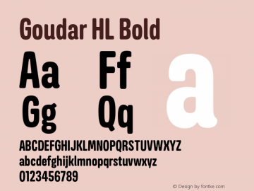 GoudarHL-Bold Version 1.10 Build 0117 Font Sample