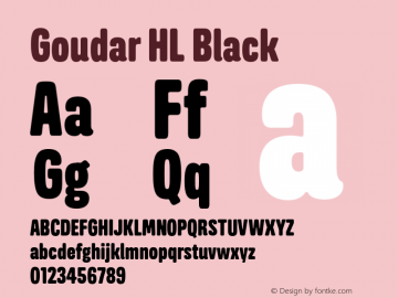 GoudarHL-Black Version 1.10 Build 0117 Font Sample