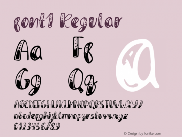 font1 Version 1.00 August 9, 2017, initial release Font Sample