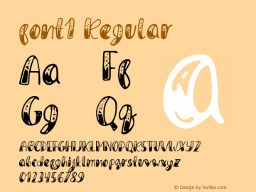 font1 Version 1.00 August 9, 2017, initial release Font Sample