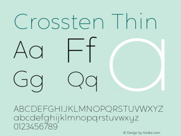 Crossten Thin 1.000图片样张