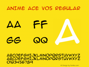 Anime Ace v05 5.0 Font Sample