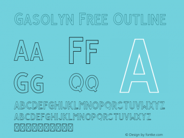 Gasolyn Free Outline 1.0 Font Sample