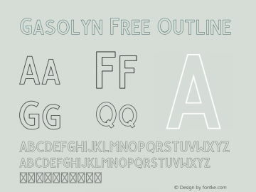 GasolynFree-Outline 1.0 Font Sample