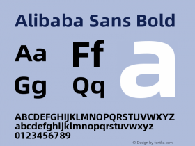 Alibaba Sans Bold Version 1.01图片样张