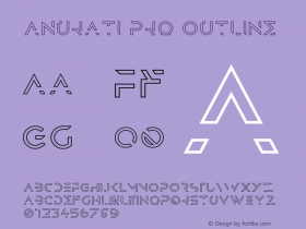 Anurati Pro Outline Version 1.002;Fontself Maker 3.1.2 Font Sample