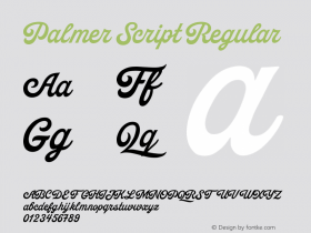 PalmerScript Version 1.000;PS 001.001;hotconv 1.0.56 Font Sample