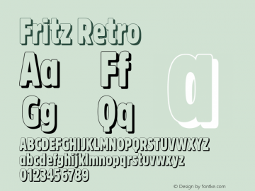 Fritz Retro Version 1.000;PS 001.000;hotconv 1.0.88;makeotf.lib2.5.64775图片样张