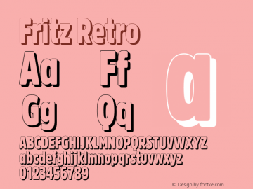 Fritz Retro Version 1.000;PS 001.000;hotconv 1.0.88;makeotf.lib2.5.64775图片样张