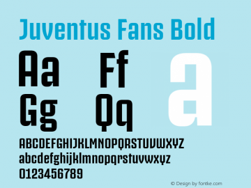 Juventus Fans Bold Version 1.001 Font Sample