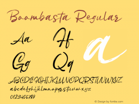 Boombasta  Font Sample