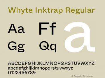 WhyteInktrap-Regular Version 1.100 | wf-rip DC20190310图片样张
