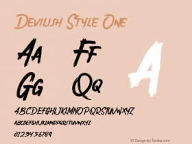 Devilish Style One Version 1.000;hotconv 1.0.109;makeotfexe 2.5.65596 Font Sample