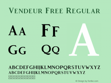 Vendeur Free Regular Version Font Sample