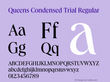 Queens Condensed Trial Regular Version 1.000图片样张
