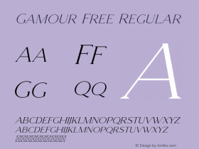 GamourFree-Italic Version 1.000图片样张