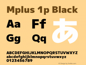 Mplus 1p Black Version 1.000;hotconv 1.0.109;makeotfexe 2.5.65596图片样张