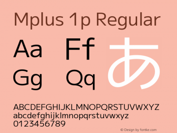 Mplus 1p Regular Version 1.000 Font Sample