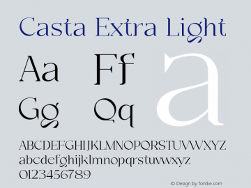 Casta-ExtraLight Version 1.000图片样张