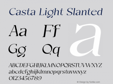 Casta-LightSlanted Version 1.000图片样张