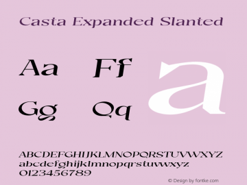 Casta-ExpandedSlanted Version 1.000图片样张