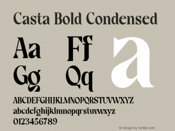 Casta-BoldCondensed Version 1.000图片样张