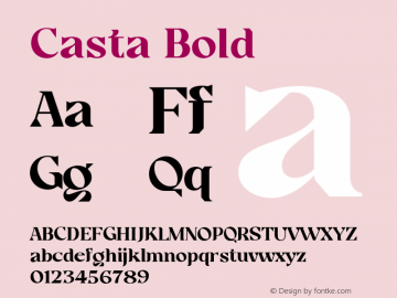 Casta-Bold Version 1.000图片样张