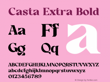 Casta-ExtraBold Version 1.000图片样张