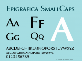 Epigrafica-Pezokefalaia Version 1.00 Font Sample